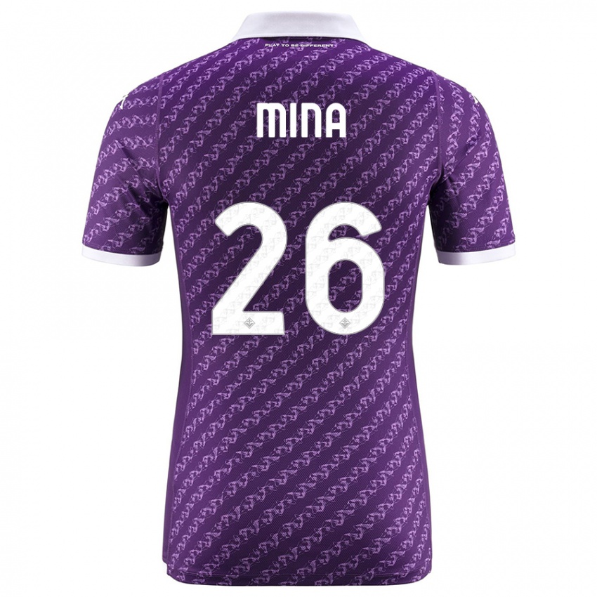 Hombre Camiseta Yerry Mina #26 Violeta 1ª Equipación 2023/24 La Camisa México