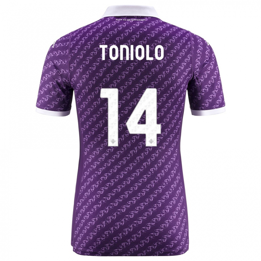 Hombre Camiseta Martina Toniolo #14 Violeta 1ª Equipación 2023/24 La Camisa México