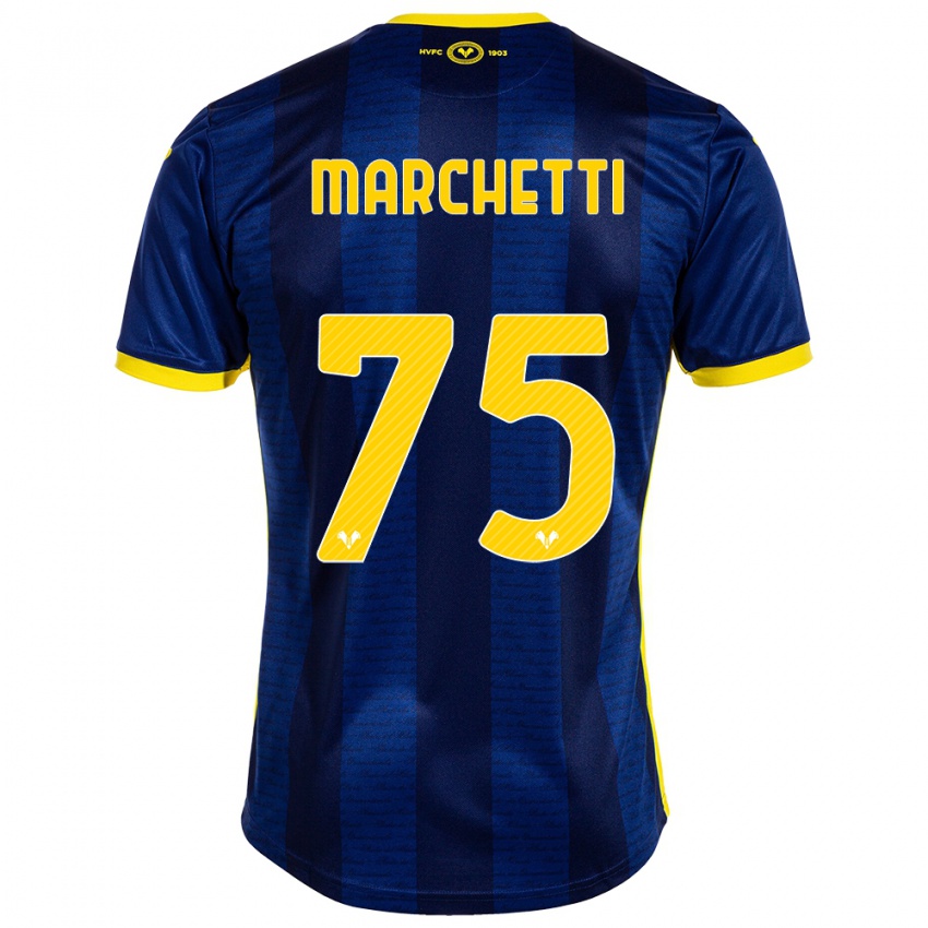 Hombre Camiseta Nicolò Marchetti #75 Armada 1ª Equipación 2023/24 La Camisa México