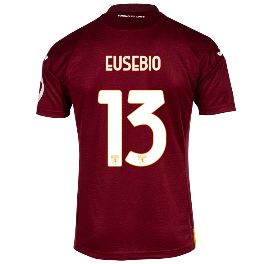 Hombre Camiseta Chiara Eusebio #13 Rojo Oscuro 1ª Equipación 2023/24 La Camisa México