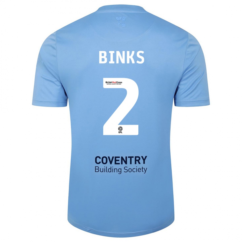 Hombre Camiseta Luis Binks #2 Cielo Azul 1ª Equipación 2023/24 La Camisa México