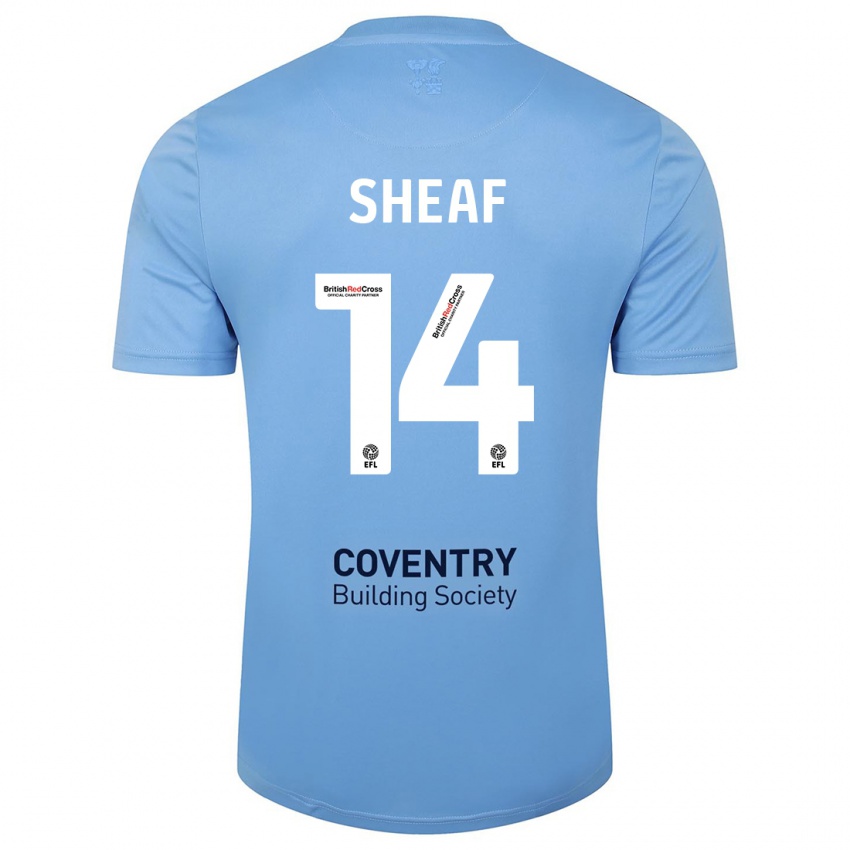Hombre Camiseta Ben Sheaf #14 Cielo Azul 1ª Equipación 2023/24 La Camisa México