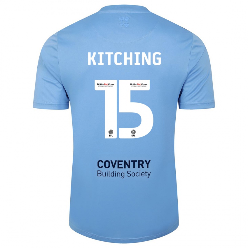 Hombre Camiseta Liam Kitching #15 Cielo Azul 1ª Equipación 2023/24 La Camisa México