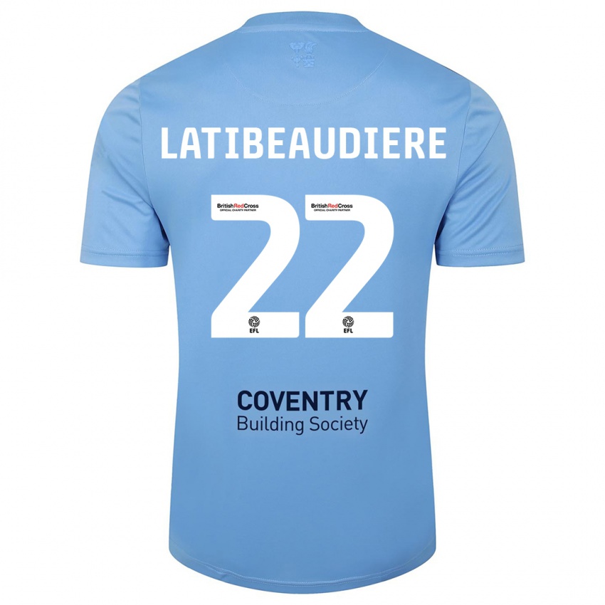 Hombre Camiseta Joel Latibeaudiere #22 Cielo Azul 1ª Equipación 2023/24 La Camisa México