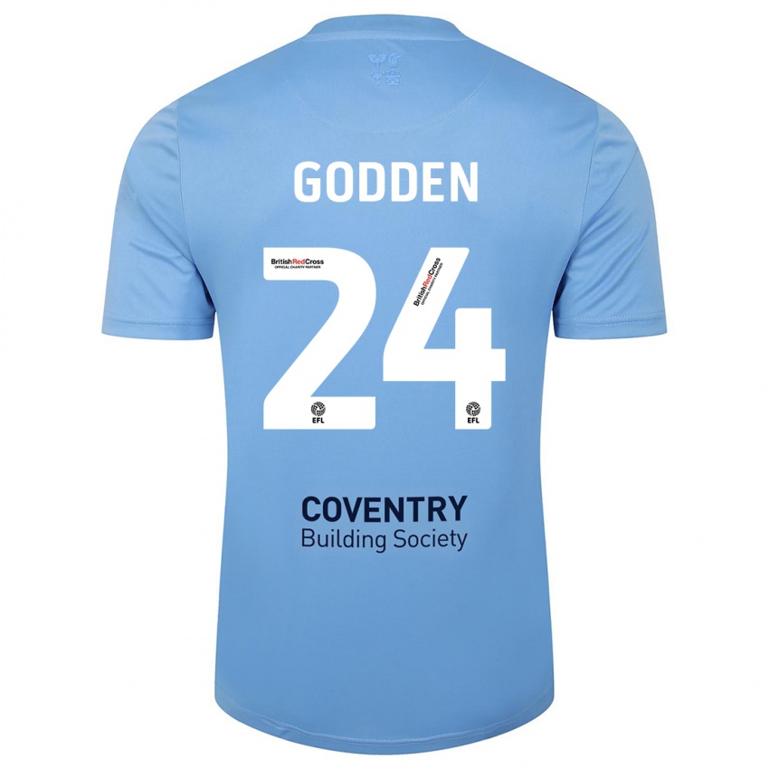 Hombre Camiseta Matt Godden #24 Cielo Azul 1ª Equipación 2023/24 La Camisa México