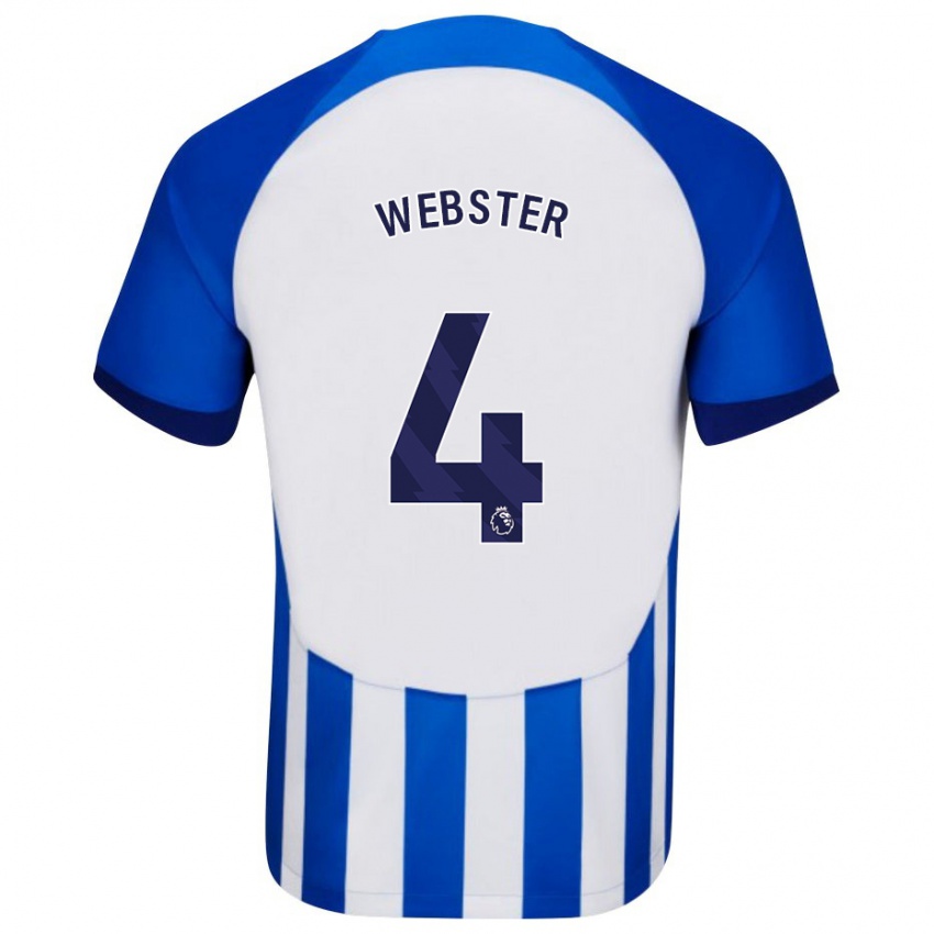 Hombre Camiseta Adam Webster #4 Azul 1ª Equipación 2023/24 La Camisa México