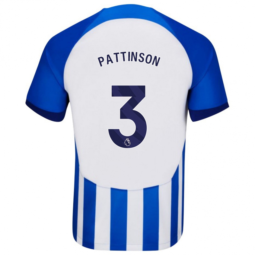 Hombre Camiseta Poppy Pattinson #3 Azul 1ª Equipación 2023/24 La Camisa México