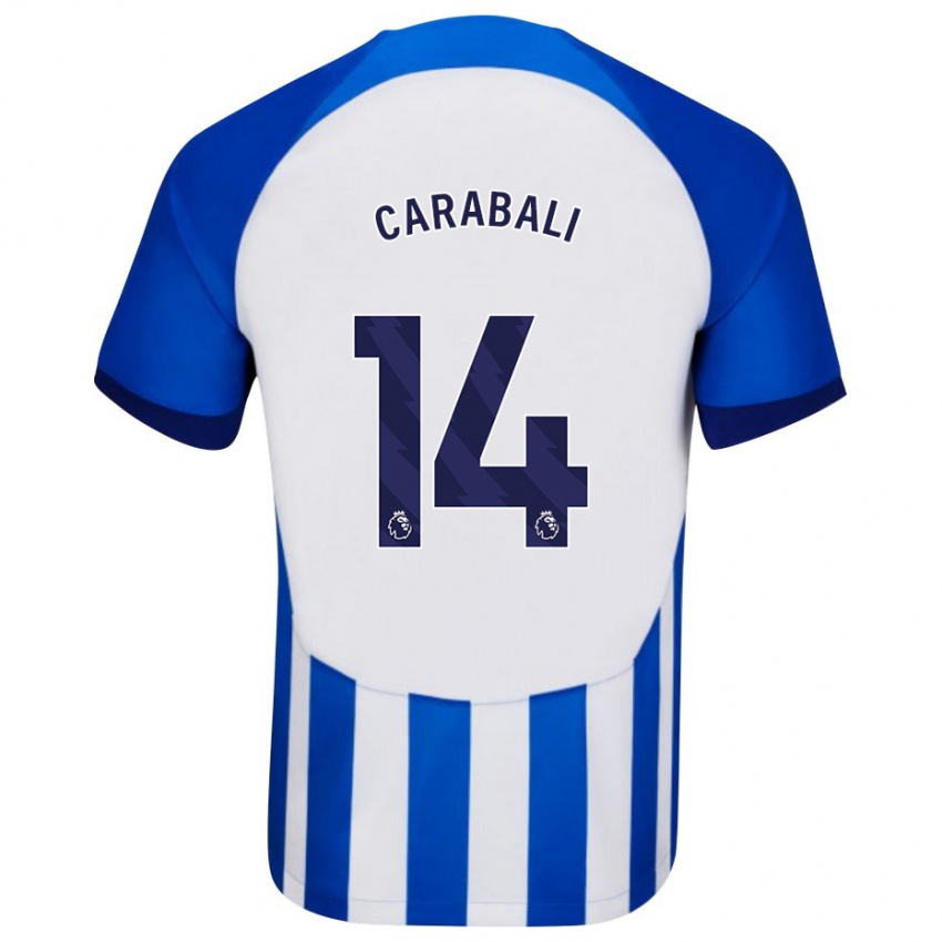 Hombre Camiseta Jorelyn Andrea Carabalí Martínez #14 Azul 1ª Equipación 2023/24 La Camisa México