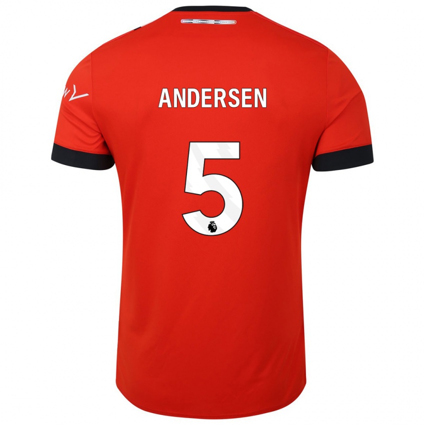 Hombre Camiseta Mads Andersen #5 Rojo 1ª Equipación 2023/24 La Camisa México