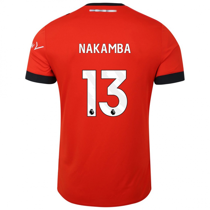 Hombre Camiseta Marvelous Nakamba #13 Rojo 1ª Equipación 2023/24 La Camisa México