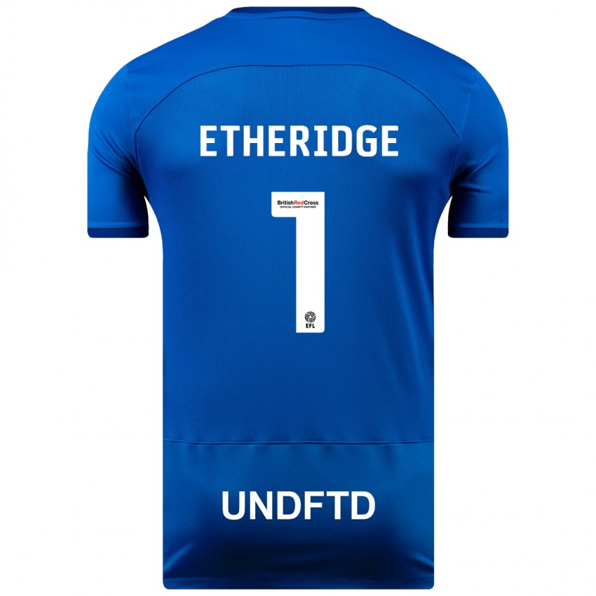 Hombre Camiseta Neil Etheridge #1 Azul 1ª Equipación 2023/24 La Camisa México