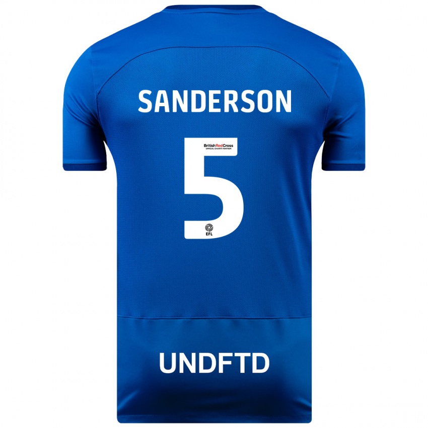 Hombre Camiseta Dion Sanderson #5 Azul 1ª Equipación 2023/24 La Camisa México