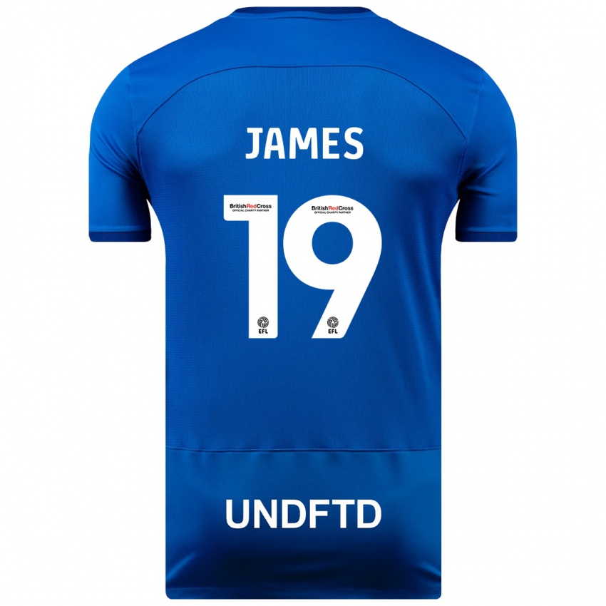 Hombre Camiseta Jordan James #19 Azul 1ª Equipación 2023/24 La Camisa México