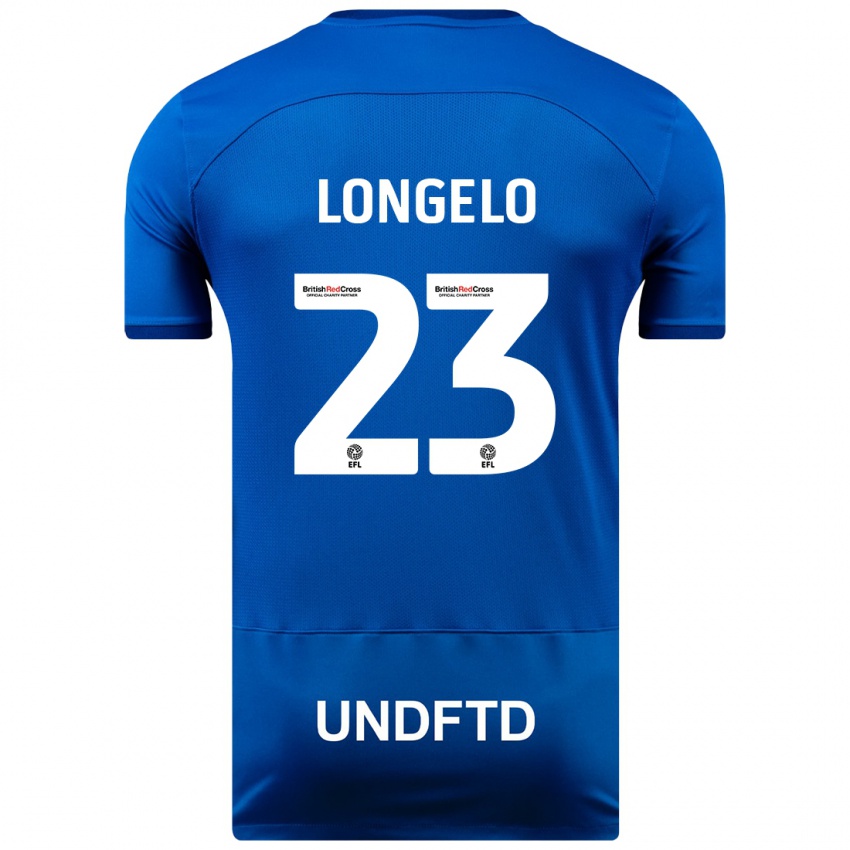 Hombre Camiseta Emmanuel Longelo #23 Azul 1ª Equipación 2023/24 La Camisa México