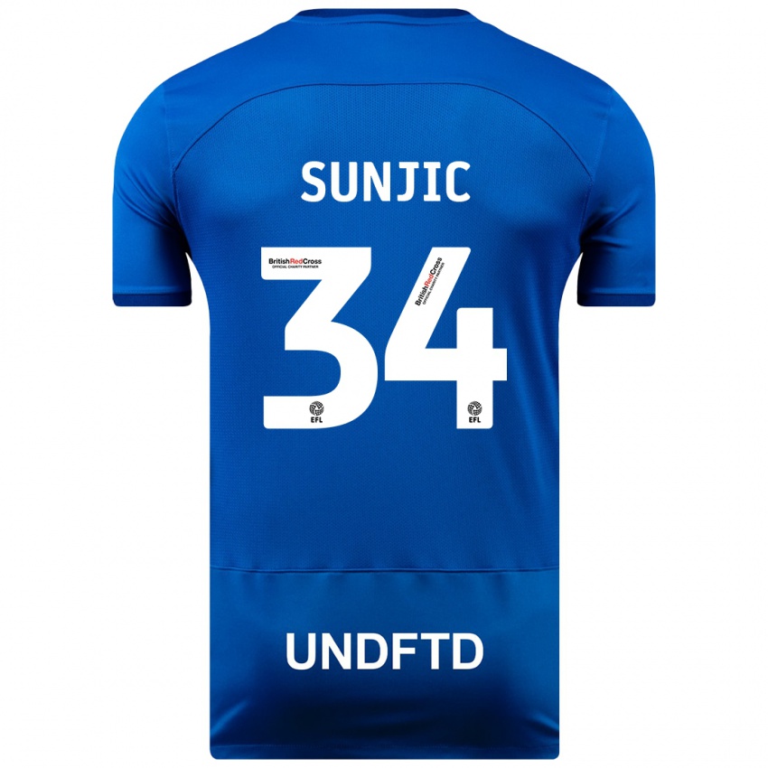 Hombre Camiseta Ivan Sunjic #34 Azul 1ª Equipación 2023/24 La Camisa México