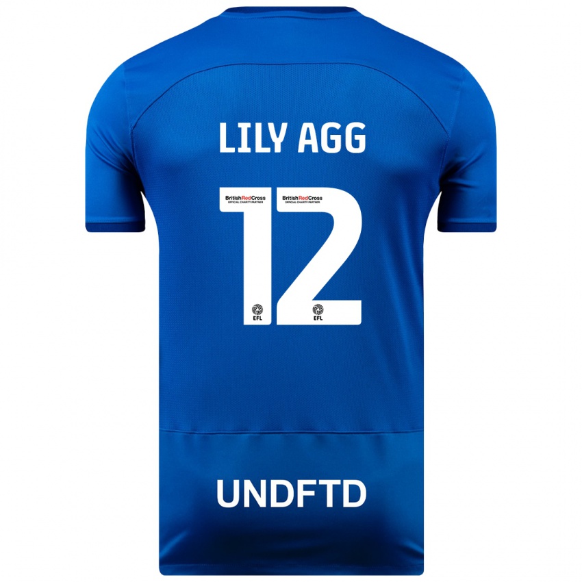 Hombre Camiseta Lily Agg #12 Azul 1ª Equipación 2023/24 La Camisa México