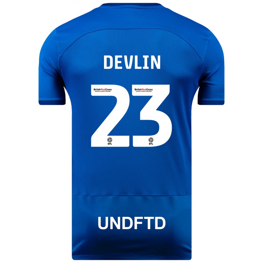 Hombre Camiseta Charlotte Devlin #23 Azul 1ª Equipación 2023/24 La Camisa México