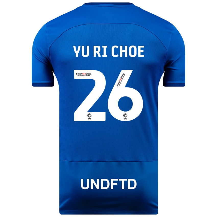 Hombre Camiseta Yu-Ri Choe #26 Azul 1ª Equipación 2023/24 La Camisa México