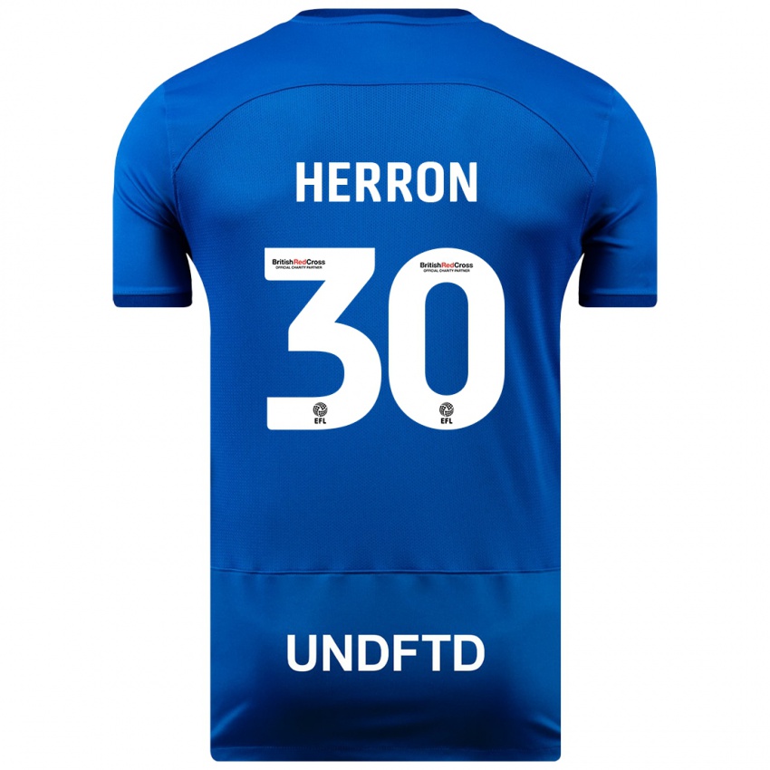 Hombre Camiseta Neve Herron #30 Azul 1ª Equipación 2023/24 La Camisa México