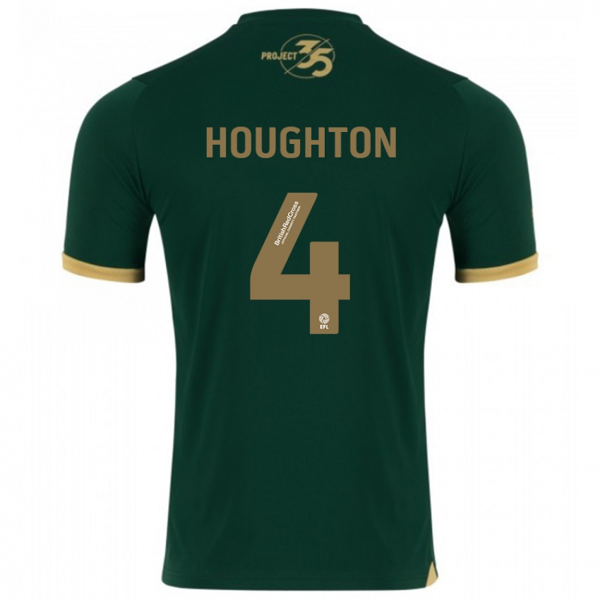 Hombre Camiseta Jordan Houghton #4 Verde 1ª Equipación 2023/24 La Camisa México