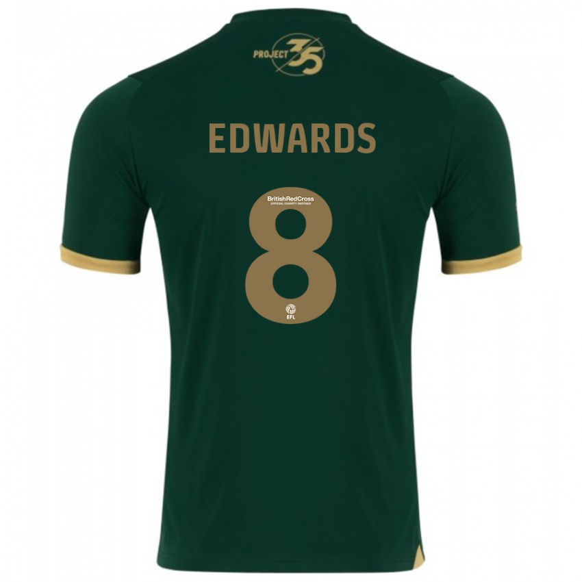 Hombre Camiseta Joe Edwards #8 Verde 1ª Equipación 2023/24 La Camisa México