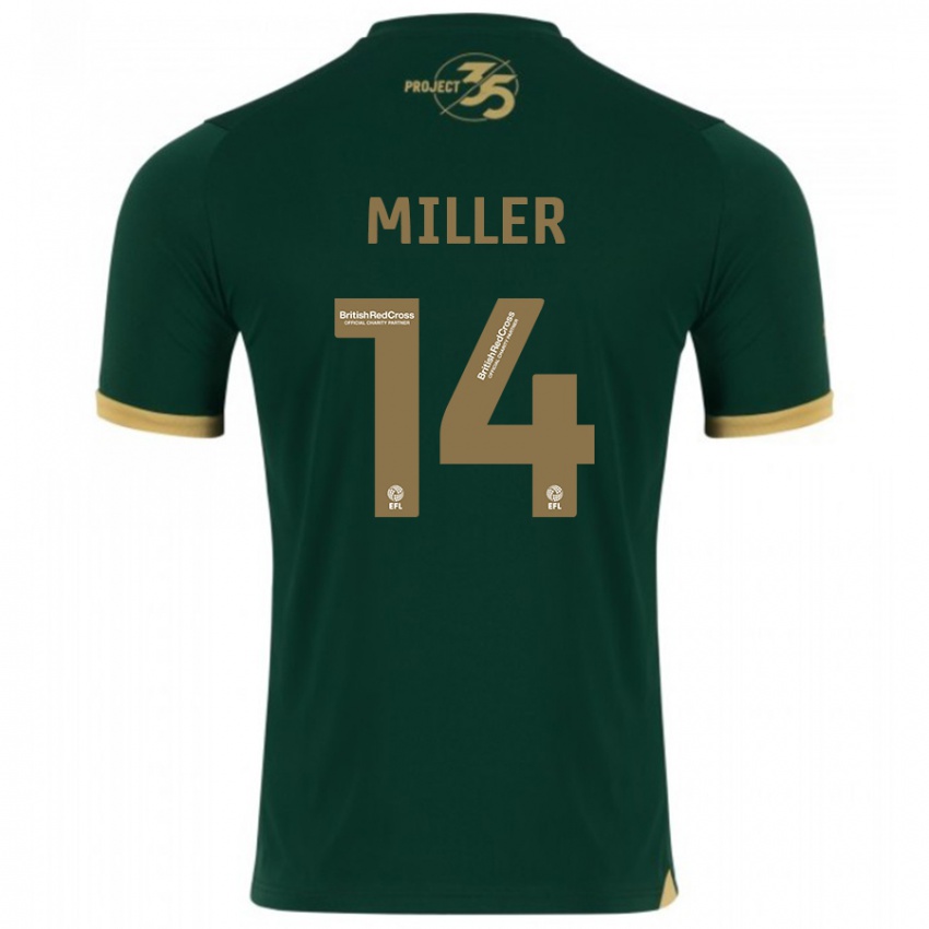 Hombre Camiseta Mickel Miller #14 Verde 1ª Equipación 2023/24 La Camisa México