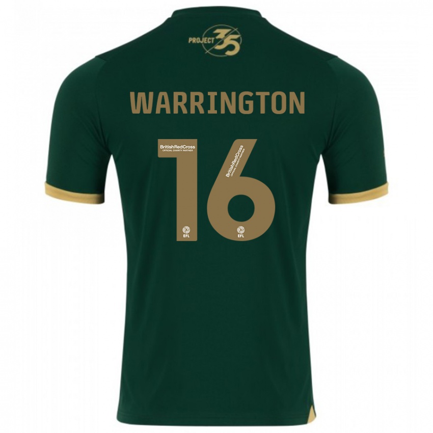 Hombre Camiseta Lewis Warrington #16 Verde 1ª Equipación 2023/24 La Camisa México