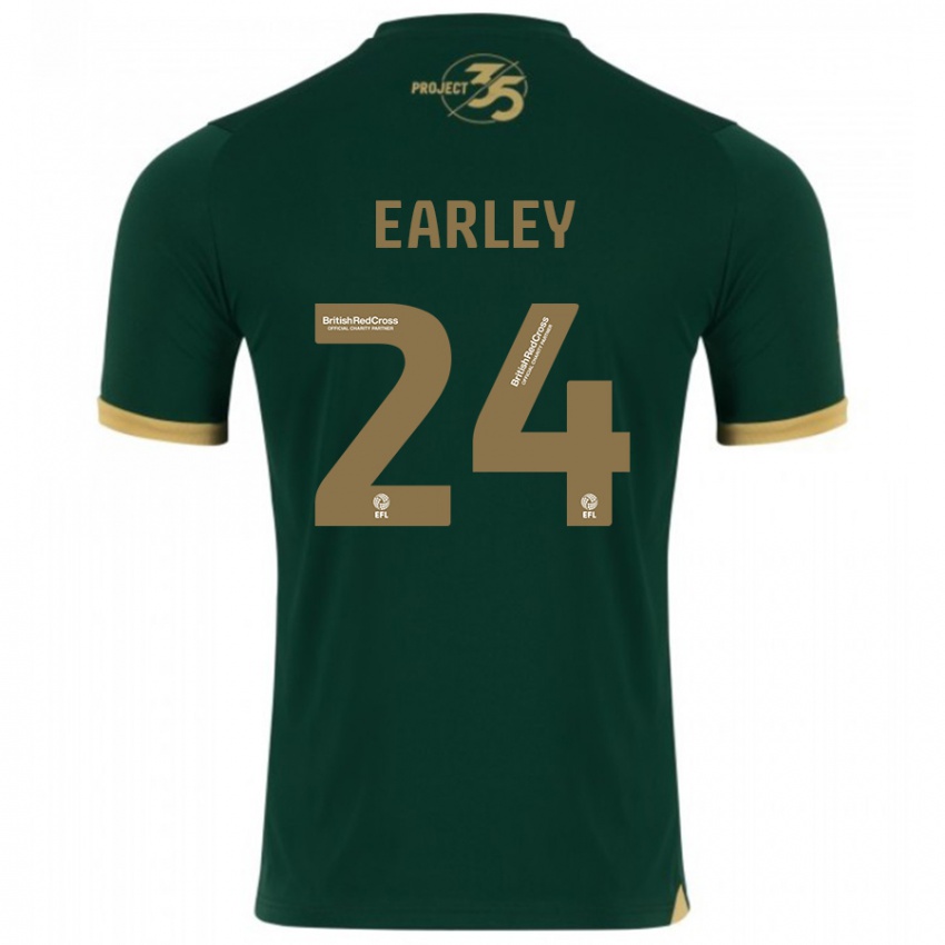 Hombre Camiseta Saxon Earley #24 Verde 1ª Equipación 2023/24 La Camisa México