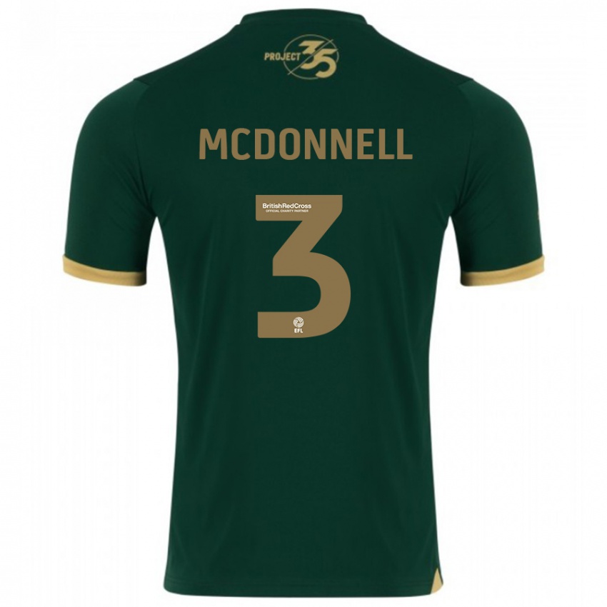 Hombre Camiseta Rosie Mcdonnell #3 Verde 1ª Equipación 2023/24 La Camisa México