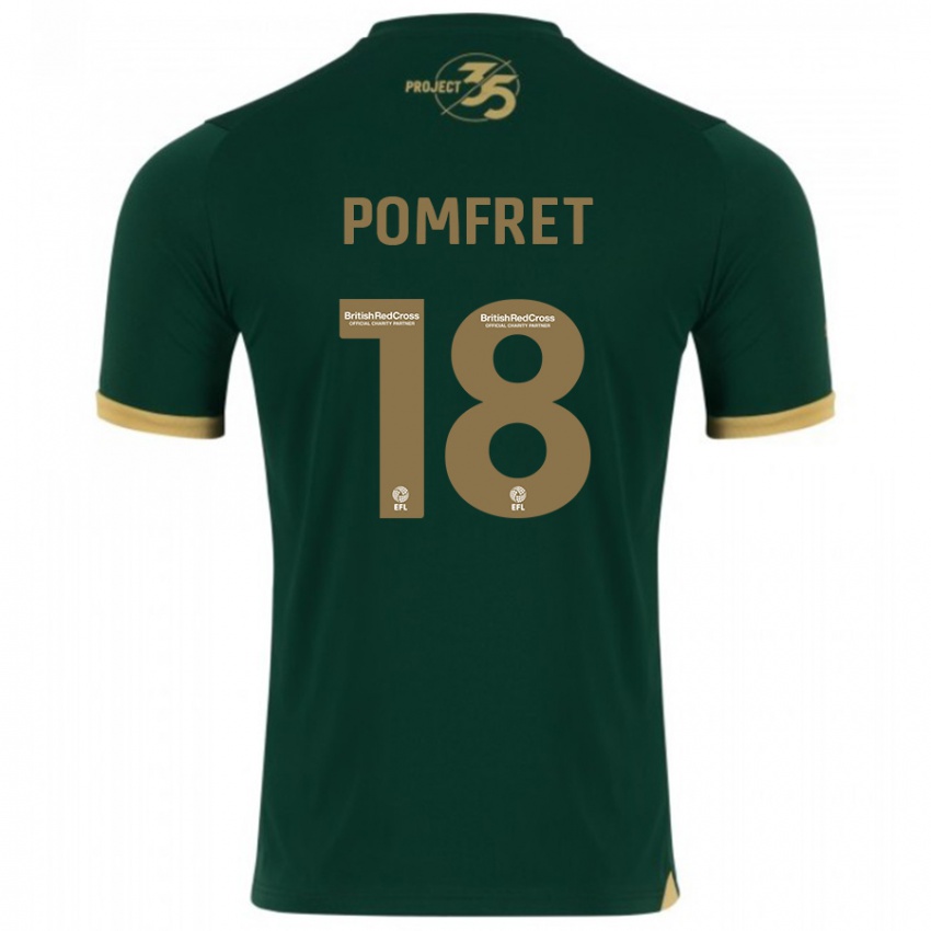 Hombre Camiseta Taya Pomfret #18 Verde 1ª Equipación 2023/24 La Camisa México