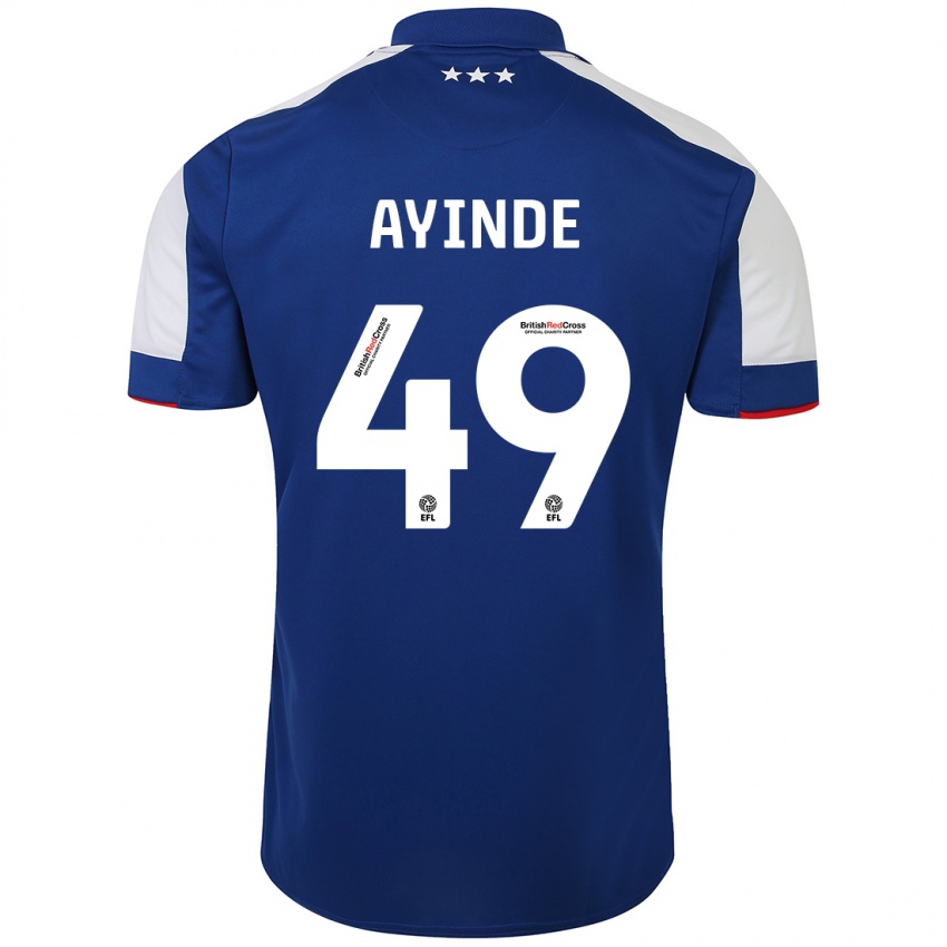 Hombre Camiseta Leon Ayinde #49 Azul 1ª Equipación 2023/24 La Camisa México