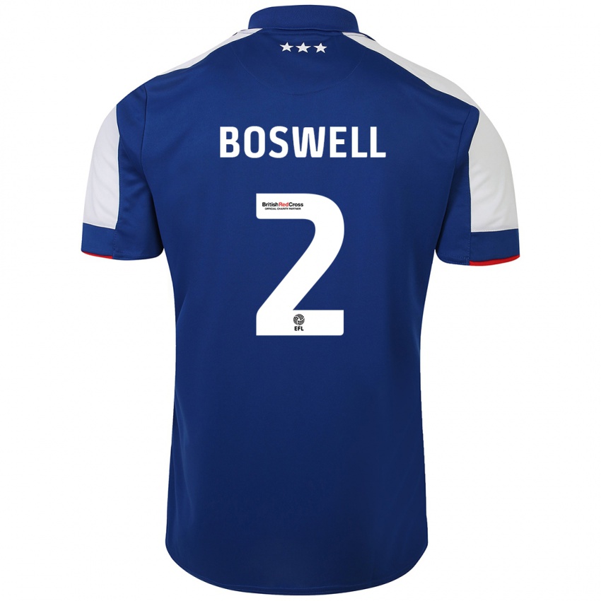 Hombre Camiseta Maria Boswell #2 Azul 1ª Equipación 2023/24 La Camisa México