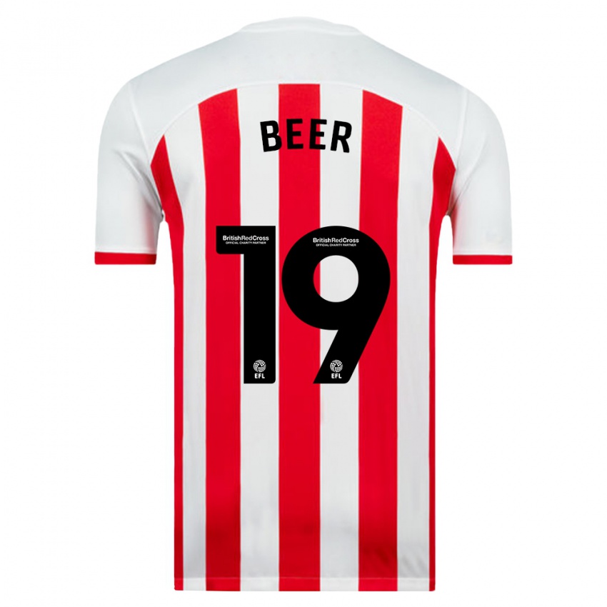 Hombre Camiseta Megan Beer #19 Blanco 1ª Equipación 2023/24 La Camisa México