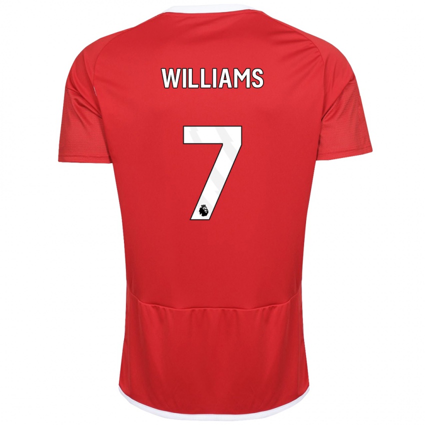 Hombre Camiseta Neco Williams #7 Rojo 1ª Equipación 2023/24 La Camisa México