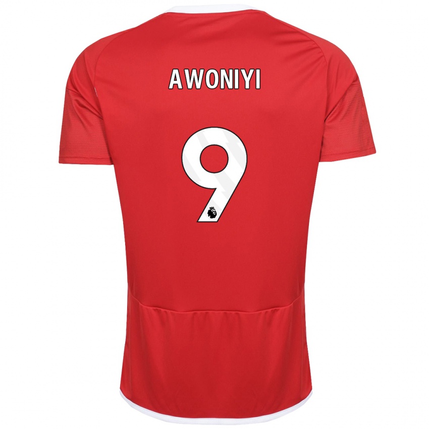 Hombre Camiseta Taiwo Awoniyi #9 Rojo 1ª Equipación 2023/24 La Camisa México