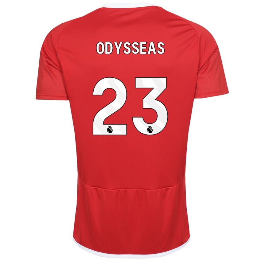 Hombre Camiseta Odysseas Vlachodimos #23 Rojo 1ª Equipación 2023/24 La Camisa México