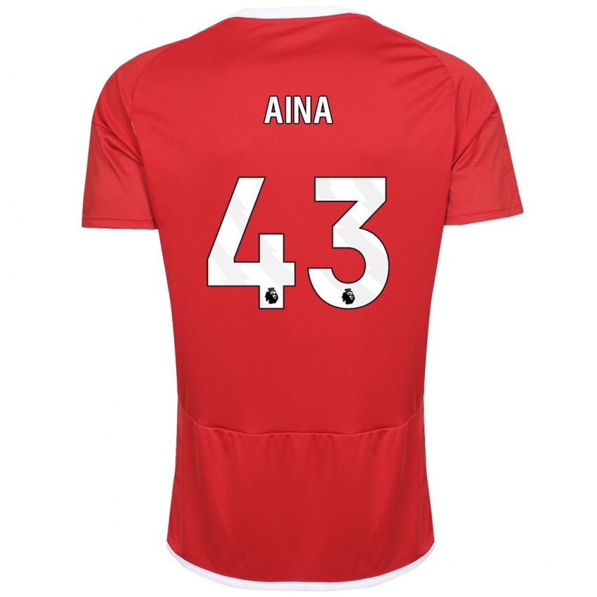 Hombre Camiseta Ola Aina #43 Rojo 1ª Equipación 2023/24 La Camisa México