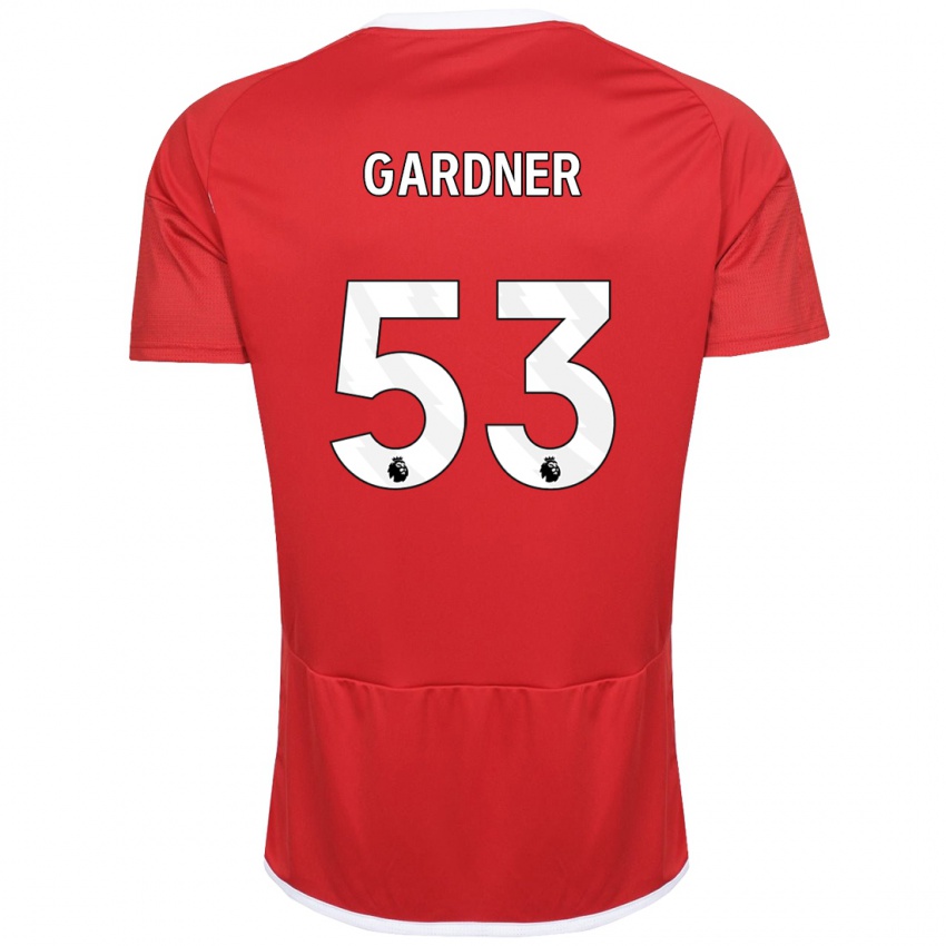 Hombre Camiseta Joe Gardner #53 Rojo 1ª Equipación 2023/24 La Camisa México