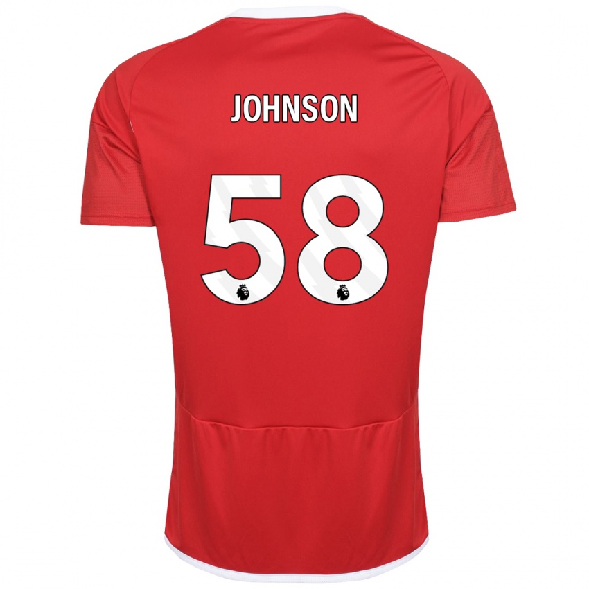 Hombre Camiseta Pharrell Johnson #58 Rojo 1ª Equipación 2023/24 La Camisa México