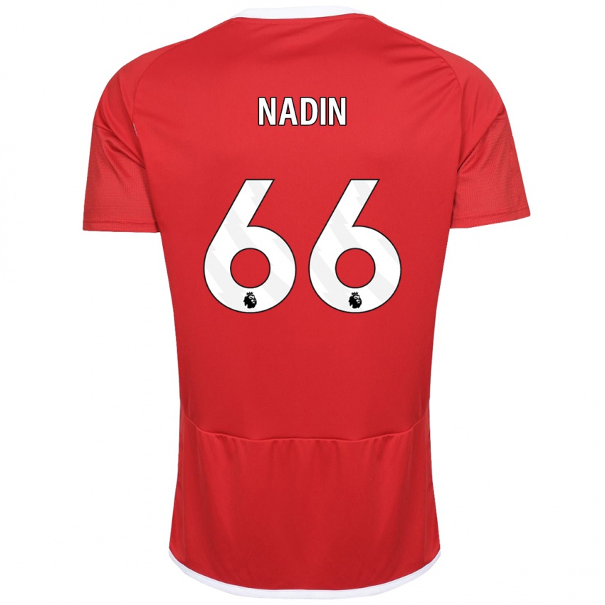 Hombre Camiseta Jack Nadin #66 Rojo 1ª Equipación 2023/24 La Camisa México