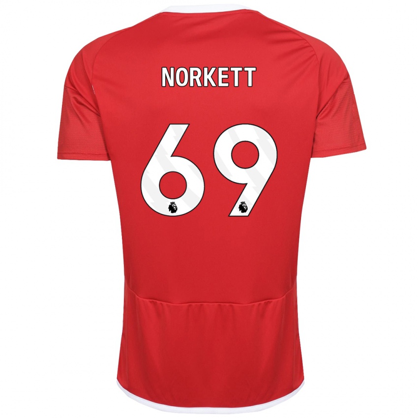 Hombre Camiseta Manni Norkett #69 Rojo 1ª Equipación 2023/24 La Camisa México