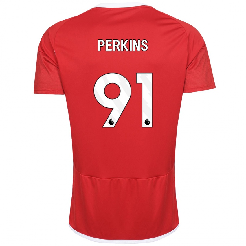 Hombre Camiseta Jack Perkins #91 Rojo 1ª Equipación 2023/24 La Camisa México