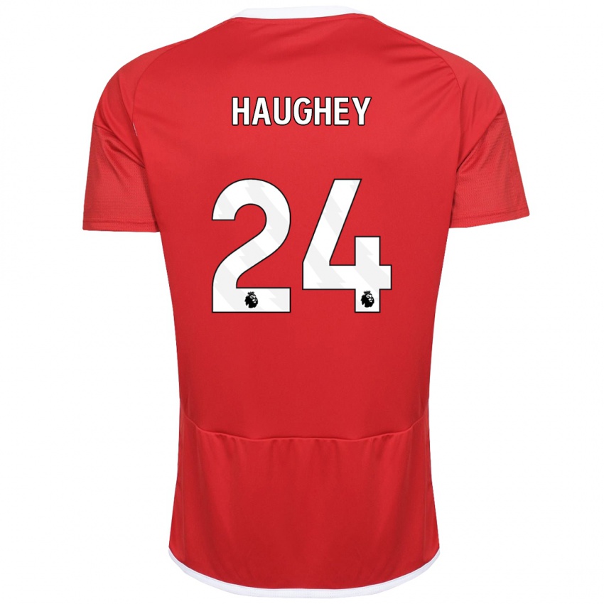 Hombre Camiseta Ella Haughey #24 Rojo 1ª Equipación 2023/24 La Camisa México