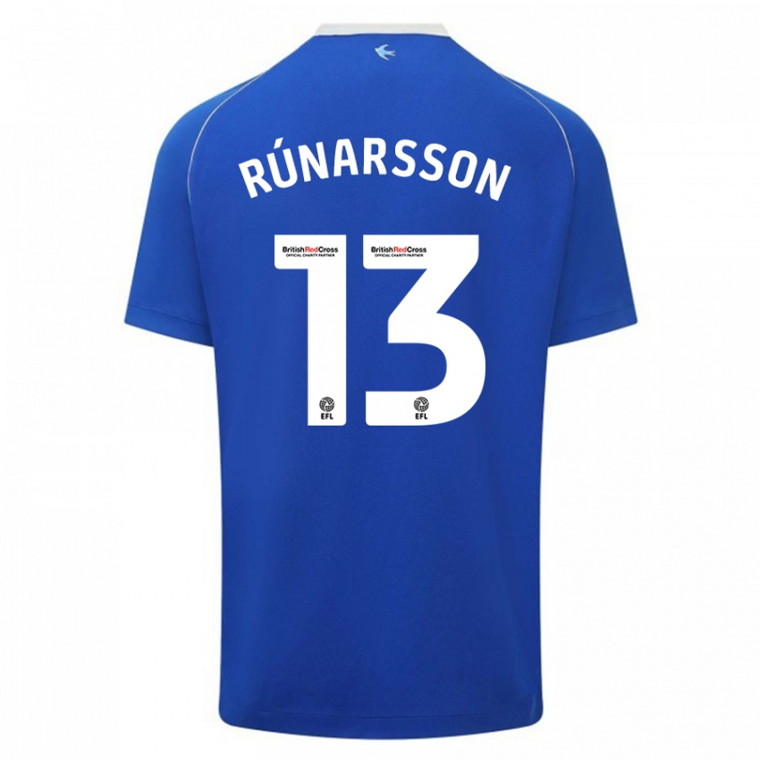 Hombre Camiseta Runar Alex Runarsson #13 Azul 1ª Equipación 2023/24 La Camisa México