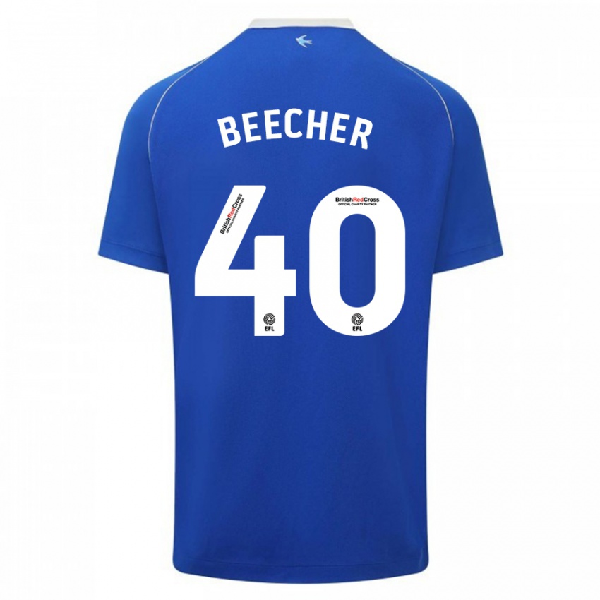 Hombre Camiseta Josh Beecher #40 Azul 1ª Equipación 2023/24 La Camisa México