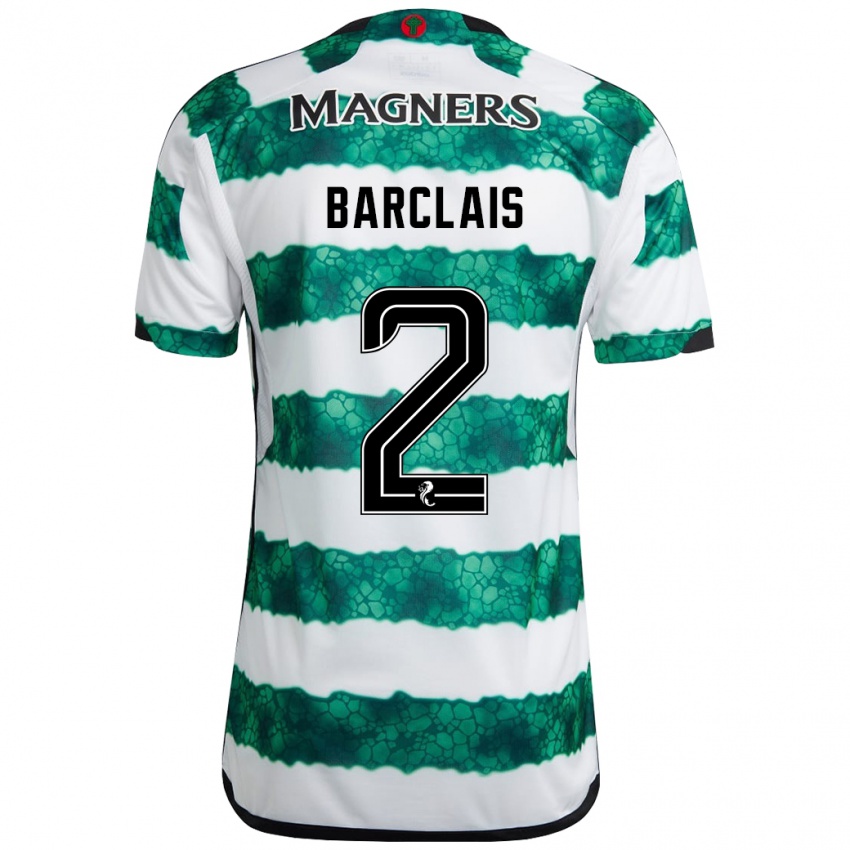 Hombre Camiseta Celya Barclais #2 Verde 1ª Equipación 2023/24 La Camisa México