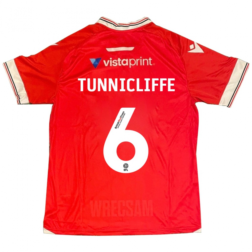 Hombre Camiseta Jordan Tunnicliffe #6 Rojo 1ª Equipación 2023/24 La Camisa México