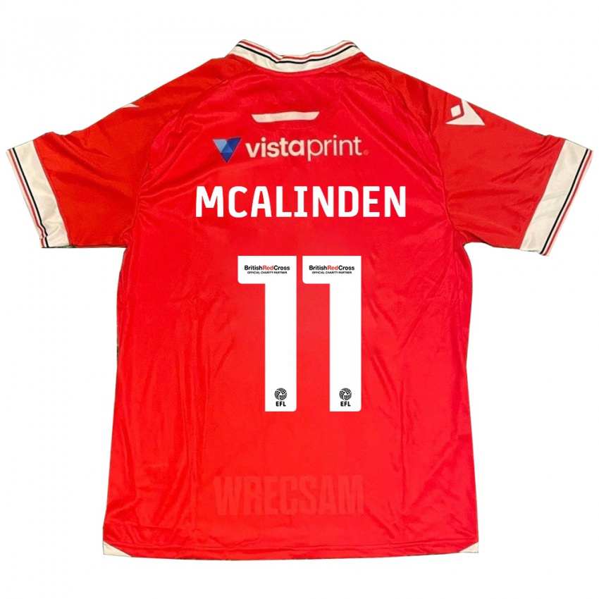 Hombre Camiseta Liam Mcalinden #11 Rojo 1ª Equipación 2023/24 La Camisa México