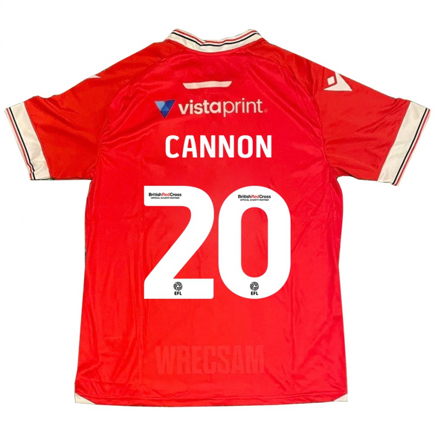 Hombre Camiseta Andy Cannon #20 Rojo 1ª Equipación 2023/24 La Camisa México