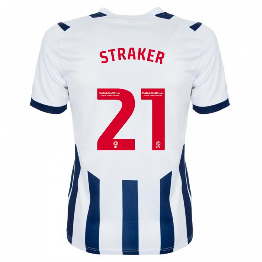 Hombre Camiseta Jannelle Straker #21 Blanco 1ª Equipación 2023/24 La Camisa México